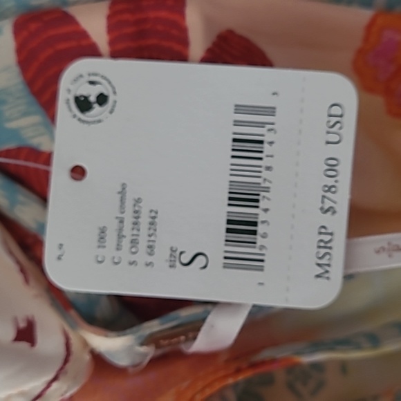 Free People Womens Tied To You Tank Tropical Combo Boho - Picture 9 of 11